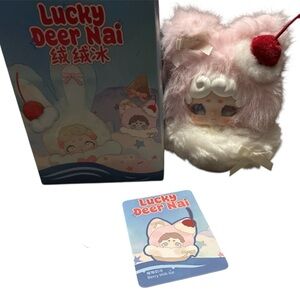 Lucky Deer Nai Plush - Berry Milk Ice